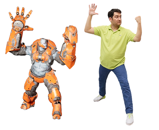 Remocapp character and actor motion capture result